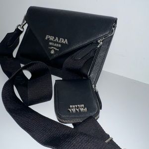 Prada Saffiano leather mini envelope bag